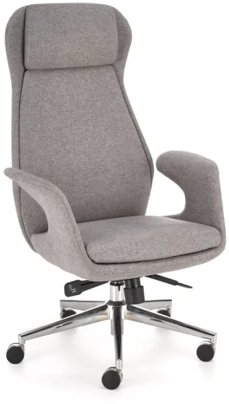 Fotel obrotowy Kevin do biura jasny popielaty