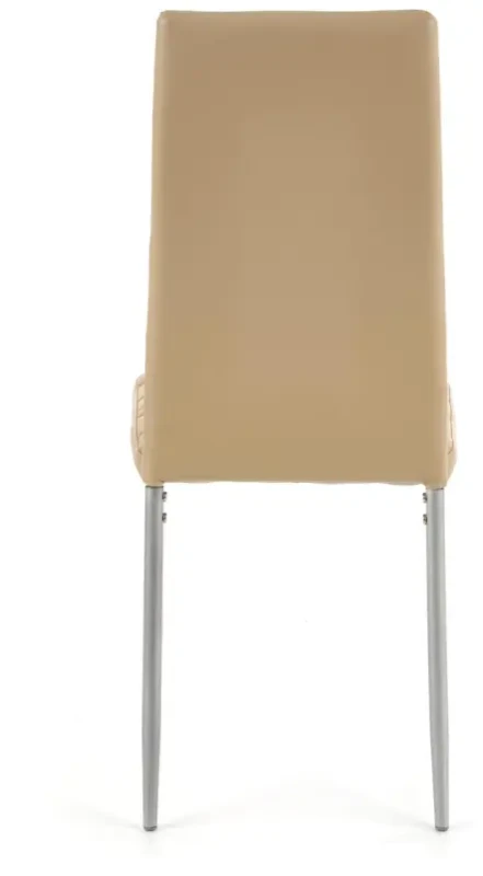 Krzesło tapicerowane K70 ekoskóra do jadalni jasny brąz