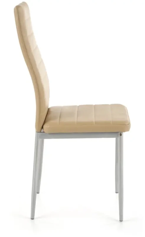 Krzesło tapicerowane K70 ekoskóra do jadalni jasny brąz