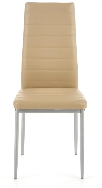 Krzesło tapicerowane K70 ekoskóra do jadalni jasny brąz