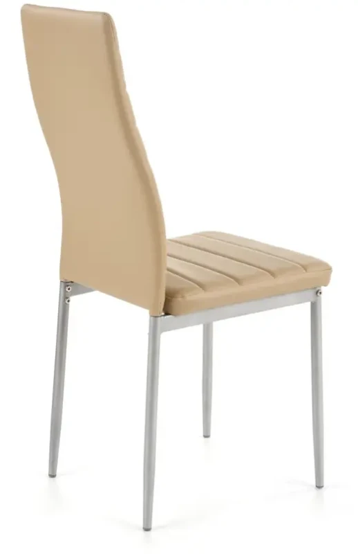 Krzesło tapicerowane K70 ekoskóra do jadalni jasny brąz