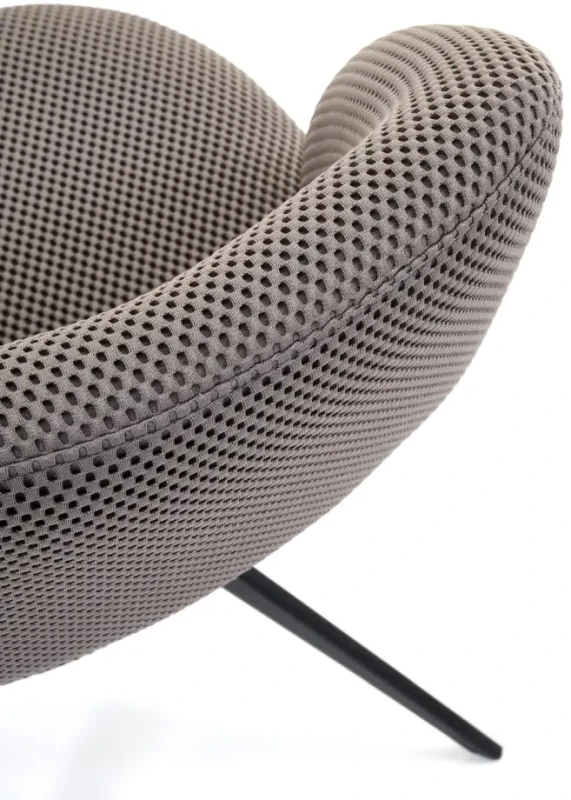 Krzesło obrotowe K546 z tkaniny membranowej siateczkowe do jadalni popielaty