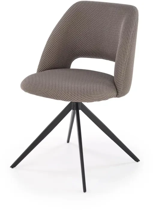 Krzesło obrotowe K546 z tkaniny membranowej siateczkowe do jadalni popielaty