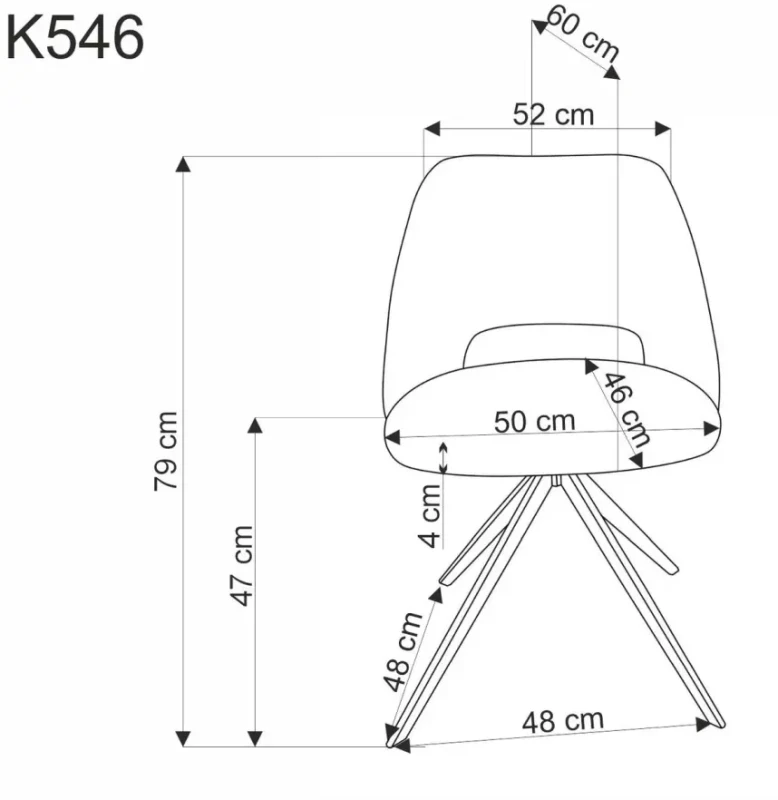 Krzesło obrotowe K546 z tkaniny membranowej siateczkowe do jadalni popielaty