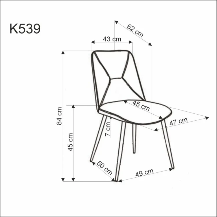 Krzesło K539 tapicerowane do jadalni ciemny zielony/czarny