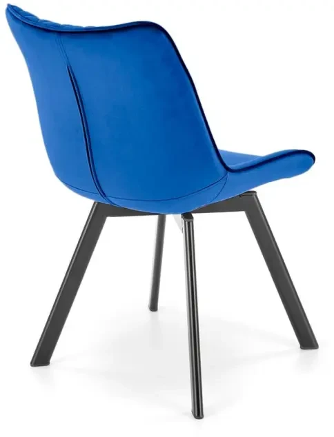 Krzesło K520 tapicerowane z obrotowym siedziskiem granatowy /czarny