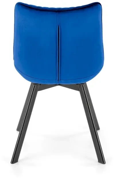 Krzesło K520 tapicerowane z obrotowym siedziskiem granatowy /czarny