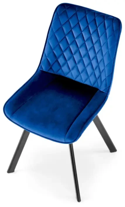 Krzesło K520 tapicerowane z obrotowym siedziskiem granatowy /czarny