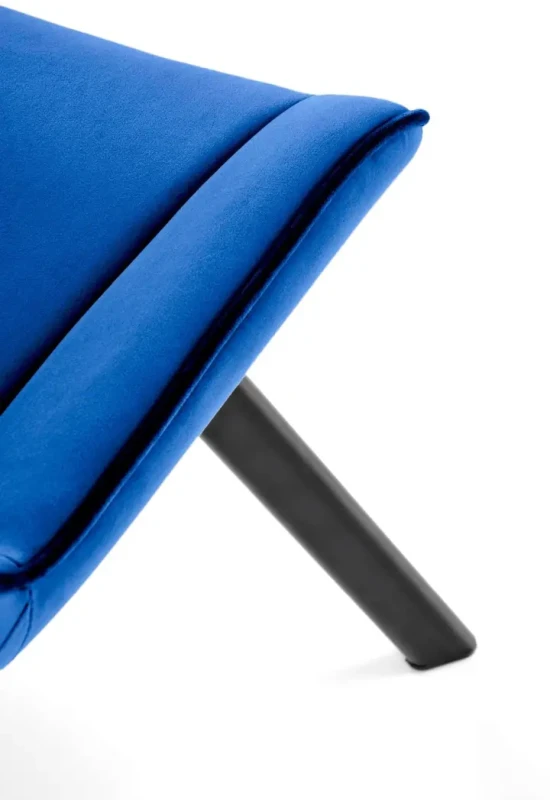 Krzesło K520 tapicerowane z obrotowym siedziskiem granatowy /czarny