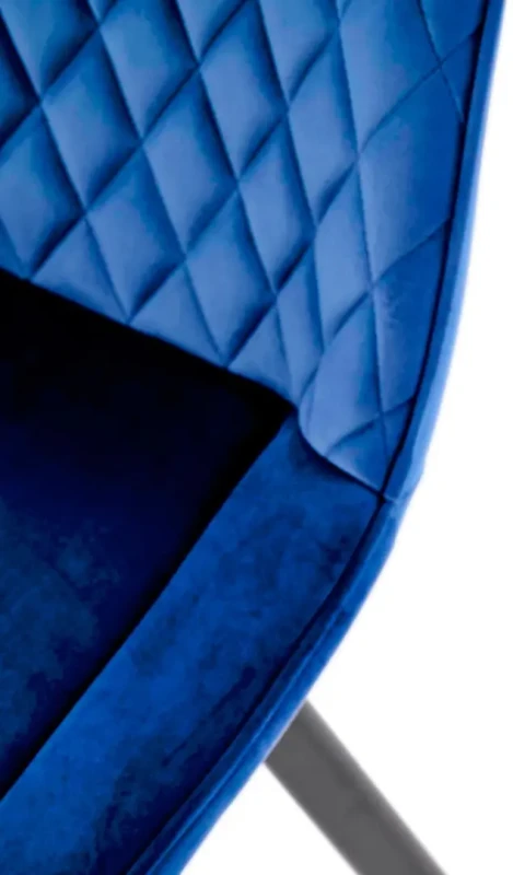 Krzesło K520 tapicerowane z obrotowym siedziskiem granatowy /czarny