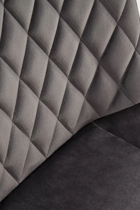 Krzesło K520 tapicerowane z obrotowym siedziskiem ciemny popiel / czarny