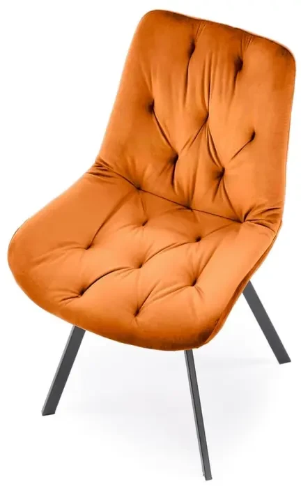 Krzesło K519 tapicerowane z obrotowym siedziskiem cynamonowy