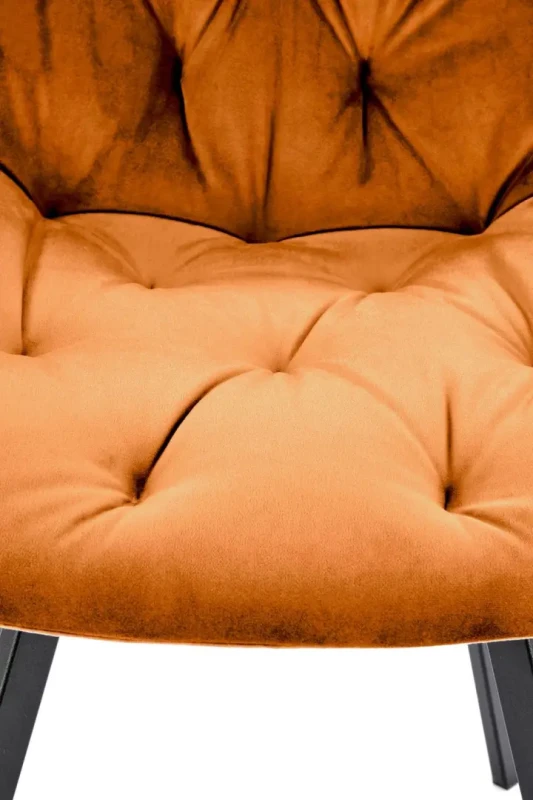 Krzesło K519 tapicerowane z obrotowym siedziskiem cynamonowy