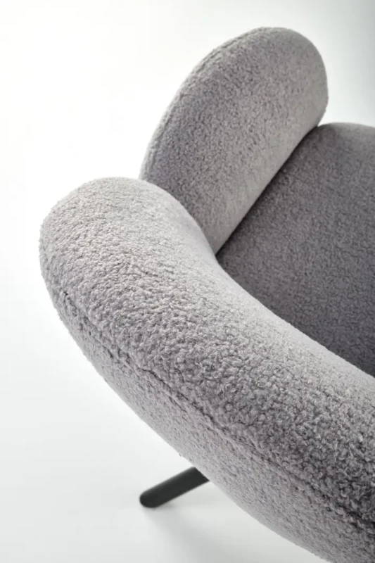 Krzesło obrotowe K498 kubełkowe nowoczesne do jadalni popielaty