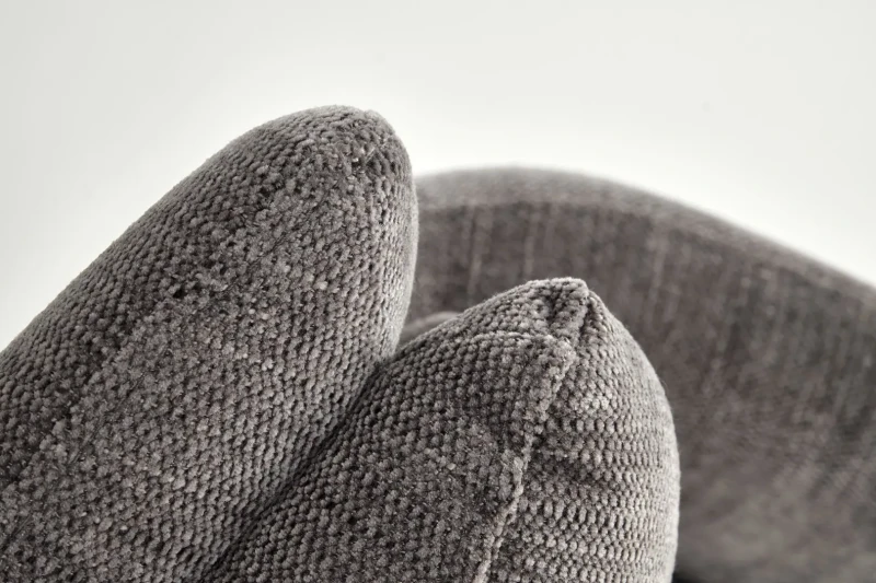 Krzesło K495 tapicerowane z obrotowym siedziskiem popielaty/czarny