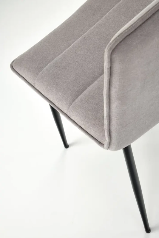 Krzesło K493 tapicerowane do jadalni popielaty/czarny