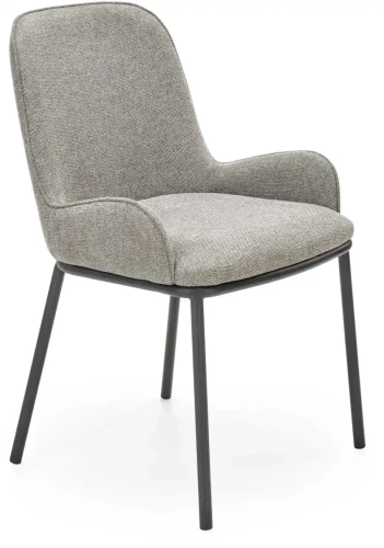 Krzesło K481 tapicerowane do jadalni popiel/czarny