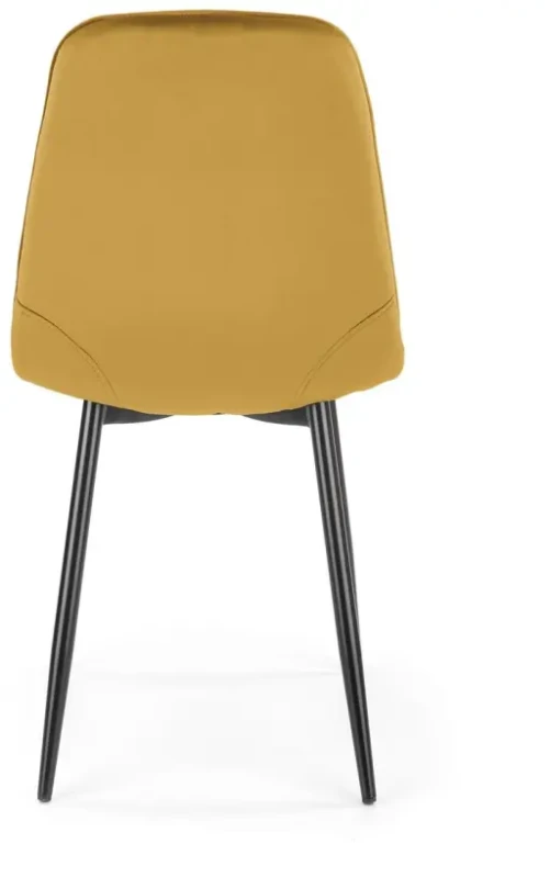 Krzesło K417 tapicerowane do jadalni musztardowy/czarny