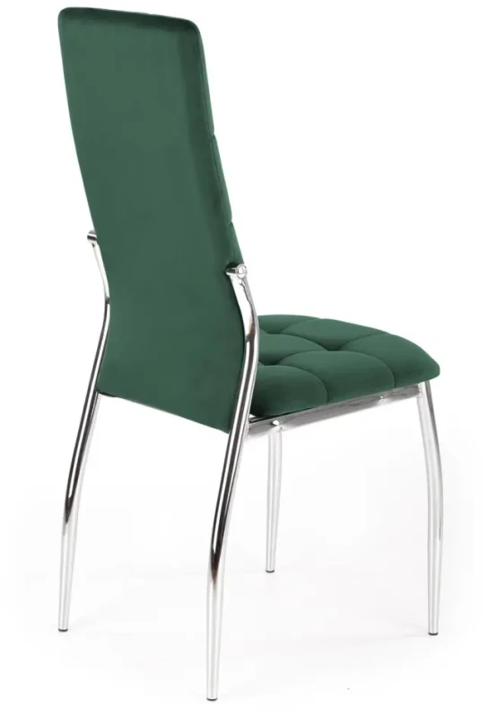 Krzesło K416 tapicerowane do jadalni ciemny zielony
