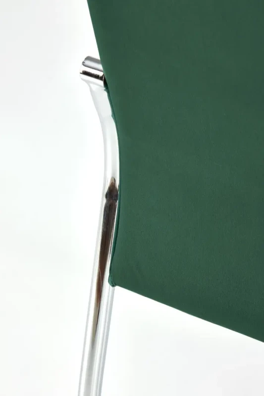 Krzesło K416 tapicerowane do jadalni ciemny zielony