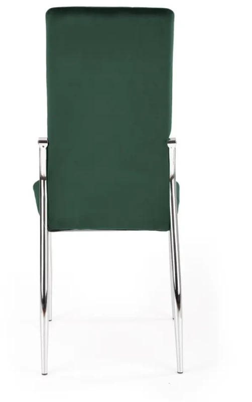 Krzesło K416 tapicerowane do jadalni ciemny zielony