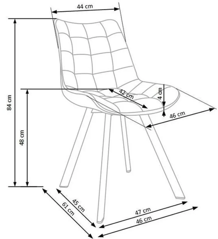 Krzesło K332 tapicerowane do jadalni ciemny zielony/czarny