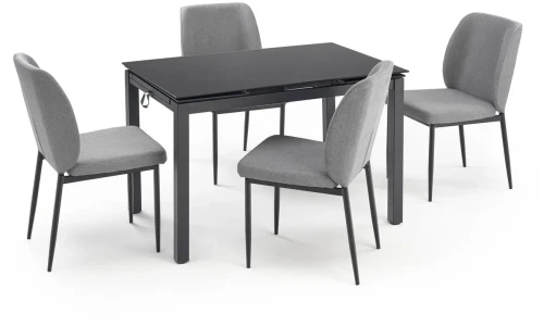 Zestaw Jasper stół rozkładany 110-170 cm + 4 krzesła do jadalni