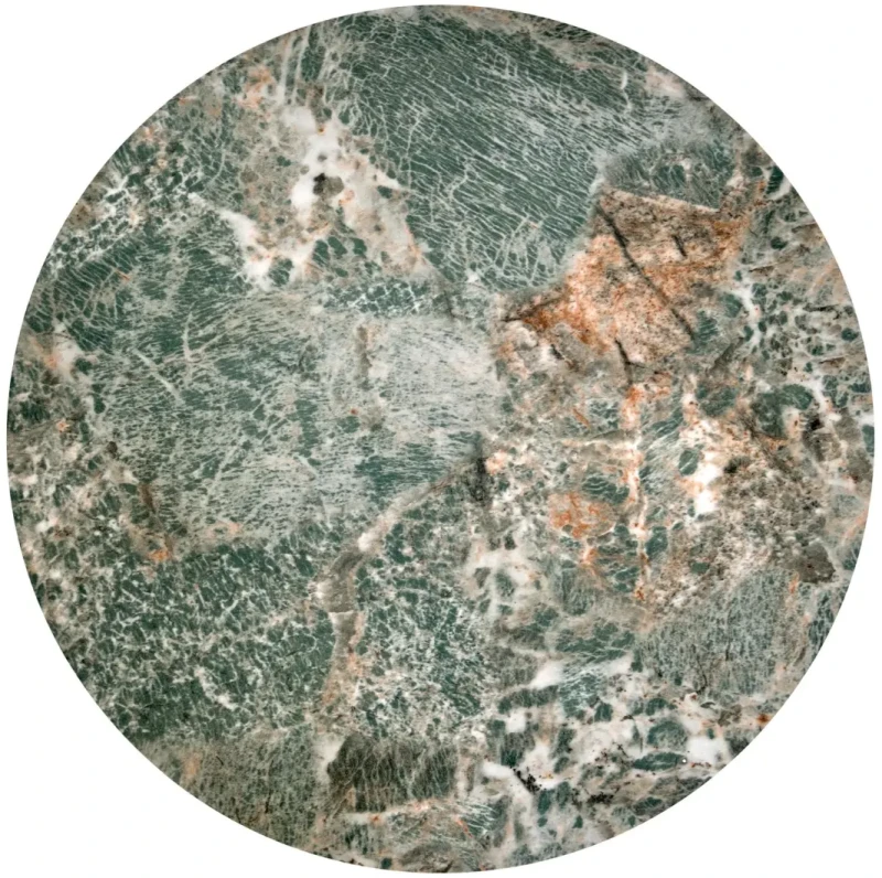 Zestaw 2 ław stolików kawowych Ines zielony marmur / czarny