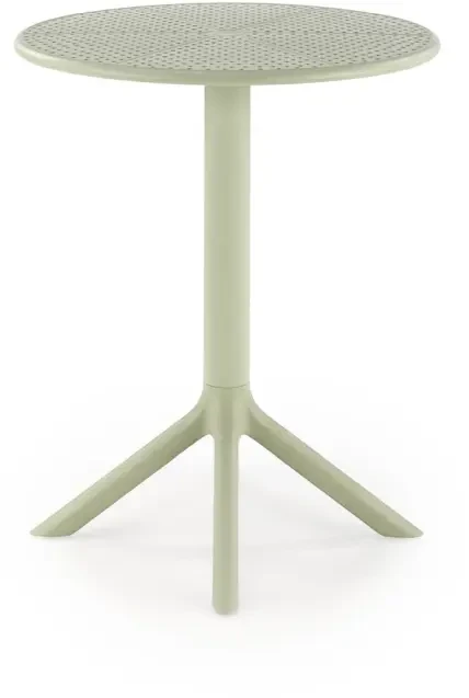 Stół ogrodowy Calvo okrągły nowoczesny polipropylen na taras 60 cm miętowy