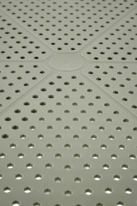 Stół ogrodowy Calvo okrągły nowoczesny polipropylen na taras 60 cm miętowy