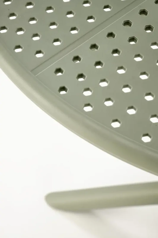 Stół ogrodowy Calvo okrągły nowoczesny polipropylen na taras 60 cm miętowy