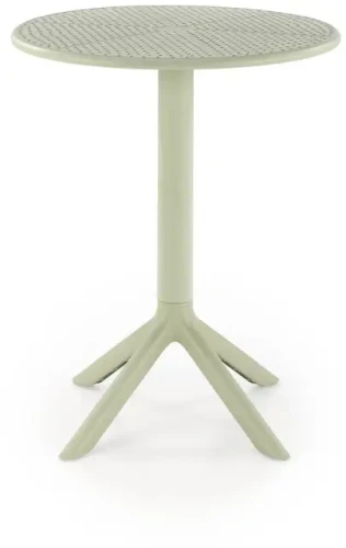 Stół ogrodowy Calvo okrągły nowoczesny polipropylen na taras 60 cm miętowy