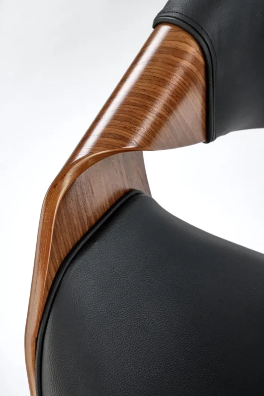Fotel obrotowy Bilbo do biura czarny / orzechowy