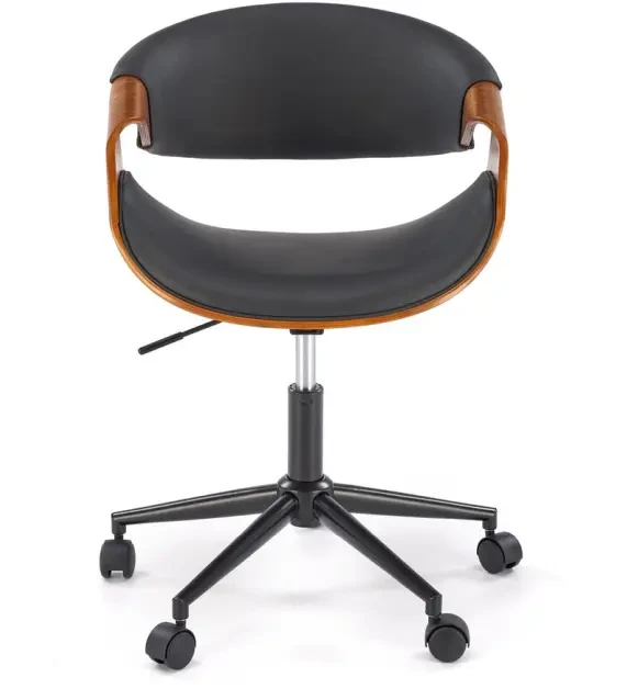 Fotel obrotowy Bilbo do biura czarny / orzechowy