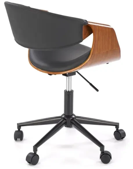 Fotel obrotowy Bilbo do biura czarny / orzechowy