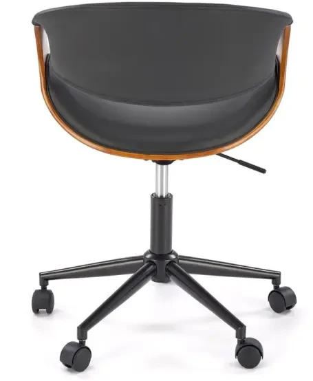 Fotel obrotowy Bilbo do biura czarny / orzechowy