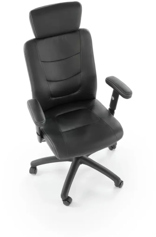 Fotel obrotowy Stilo do biura eko-skóra czarny