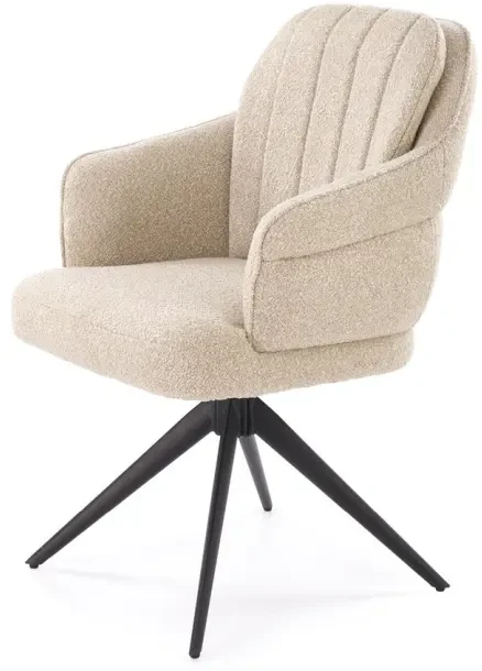 Krzesło obrotowe K570 tapicerowane do jadalni beżowy