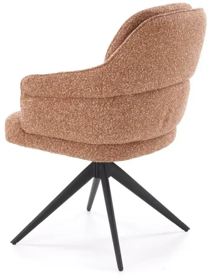 Krzesło obrotowe K570 tapicerowane do jadalni cynamonowy