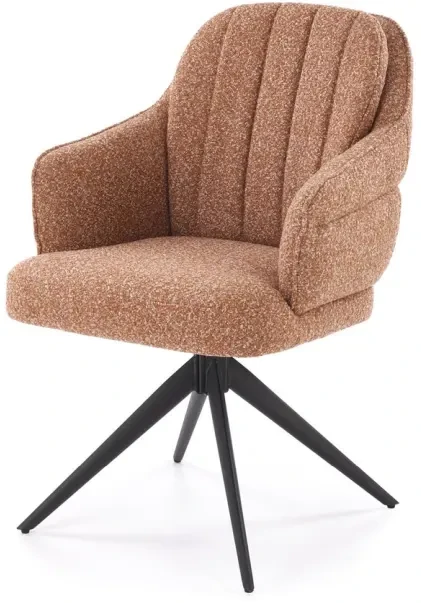 Krzesło obrotowe K570 tapicerowane do jadalni cynamonowy