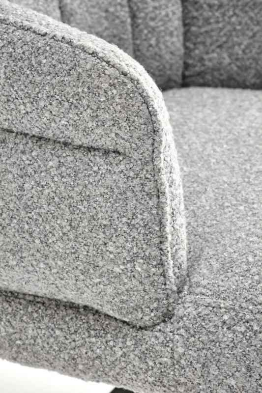 Krzesło obrotowe K570 tapicerowane do jadalni popielaty