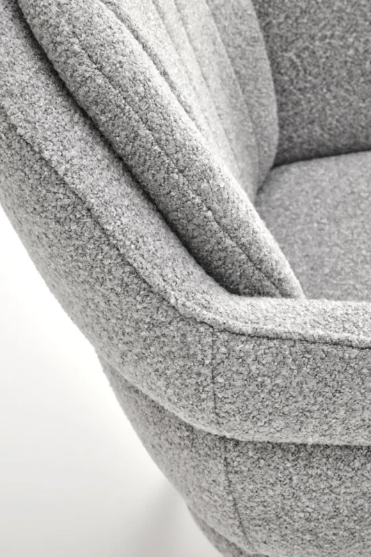 Krzesło obrotowe K570 tapicerowane do jadalni popielaty