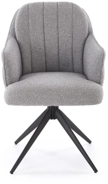 Krzesło obrotowe K570 tapicerowane do jadalni popielaty