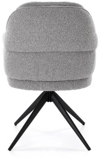 Krzesło obrotowe K570 tapicerowane do jadalni popielaty