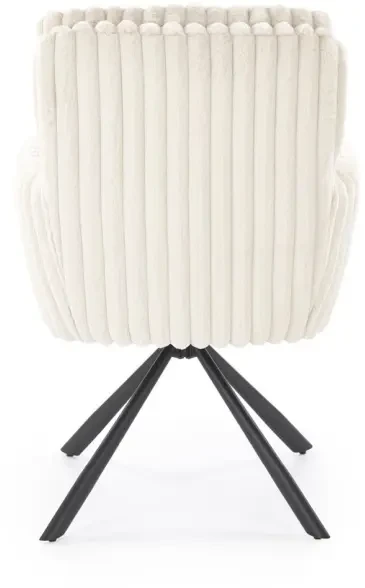 Krzesło obrotowe K572 tapicerowane do jadalni kremowy