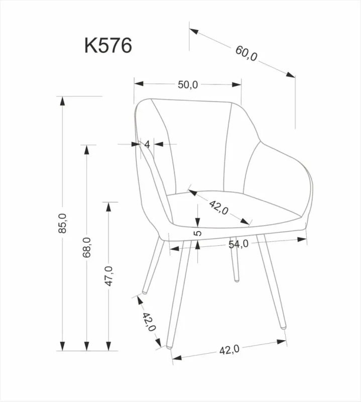 Krzesło obrotowe K576 tapicerowane do jadalni beżowy