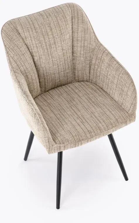 Krzesło obrotowe K576 tapicerowane do jadalni beżowy