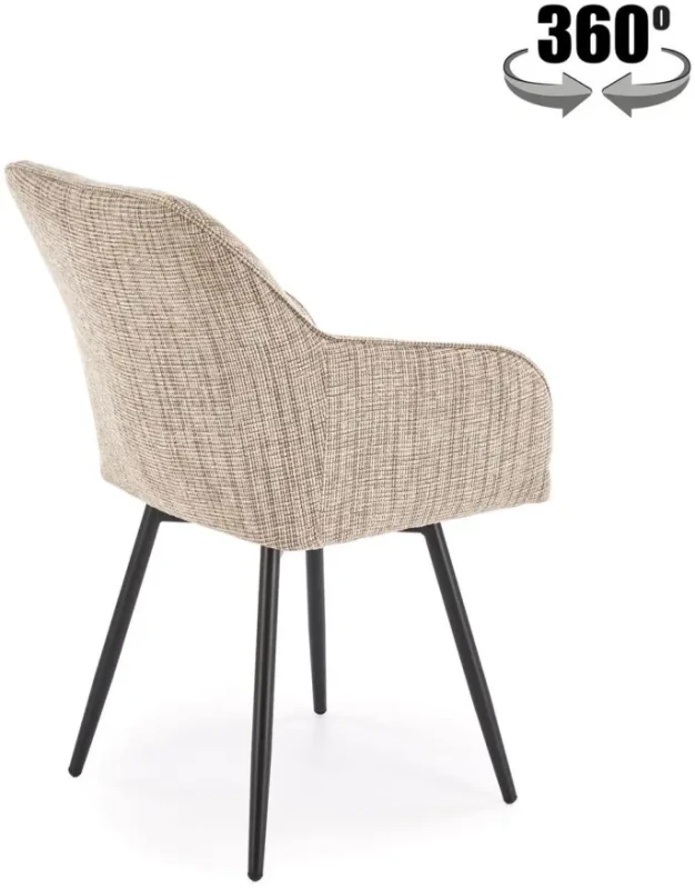 Krzesło obrotowe K576 tapicerowane do jadalni beżowy