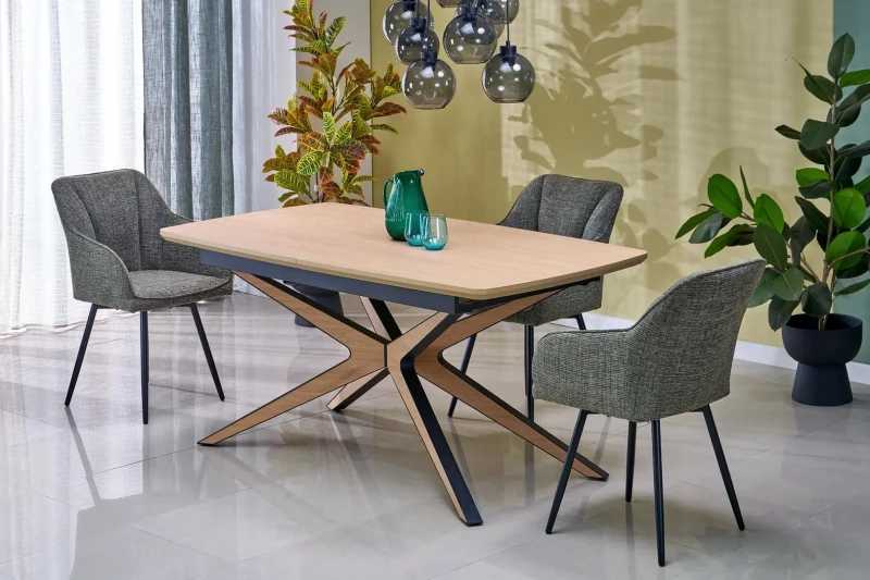 Krzesło obrotowe K576 tapicerowane do jadalni oliwkowy