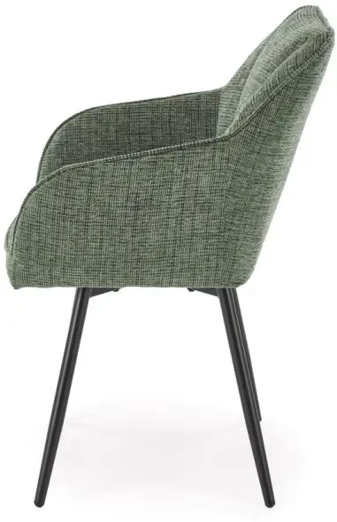 Krzesło obrotowe K576 tapicerowane do jadalni oliwkowy